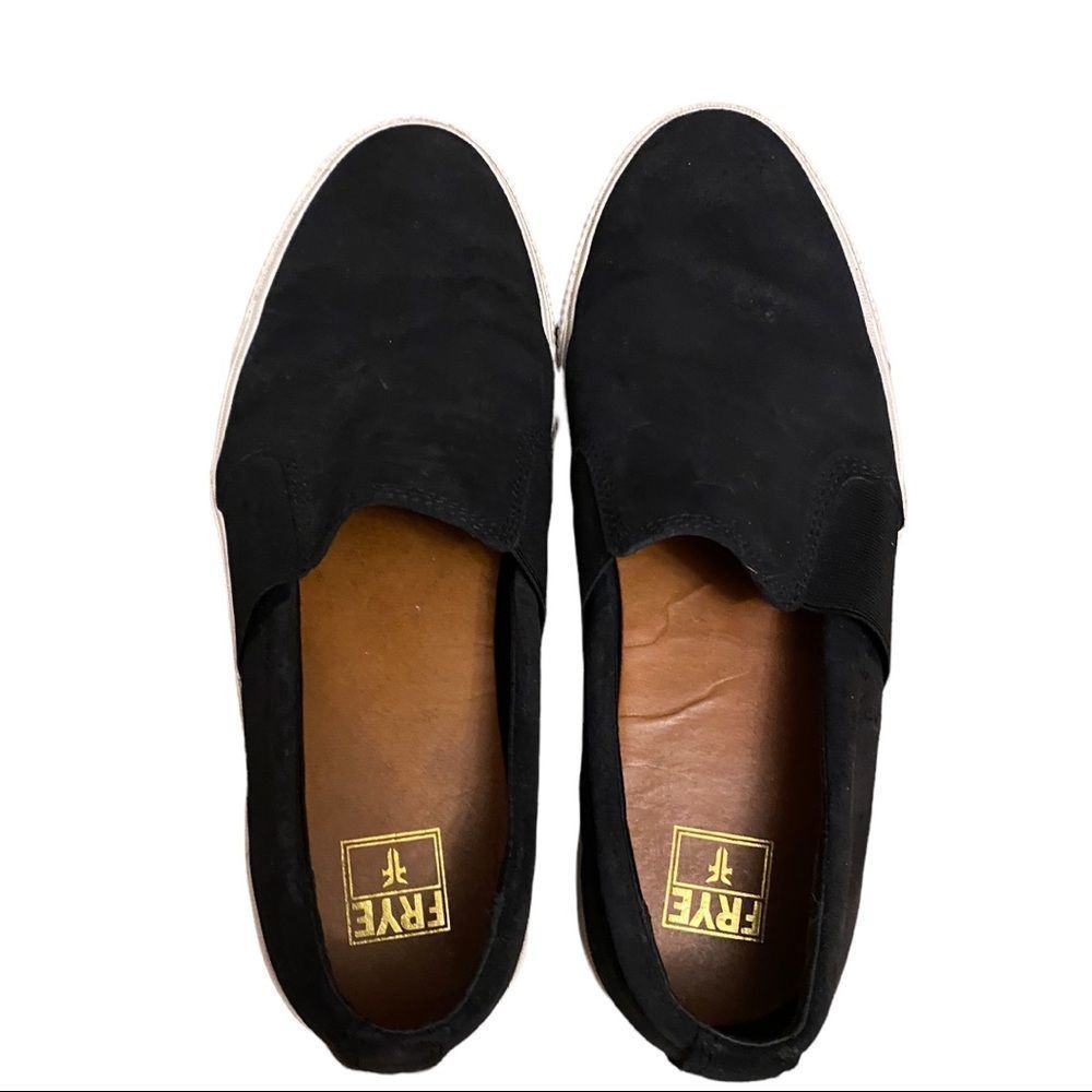 Frye Men’s Black Leather Slip On Sneaker Shoes Size 11.5 - Picture 5 of 13